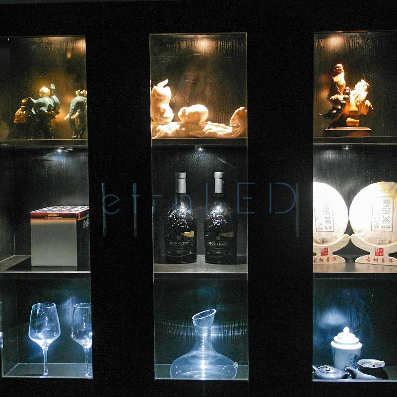 EtrnLED-Mini LED Spotlight Kit de iluminação, USB, 5V, superfície redonda, montado gabinete Display lâmpada, ponto do teto, preto, branco, prata