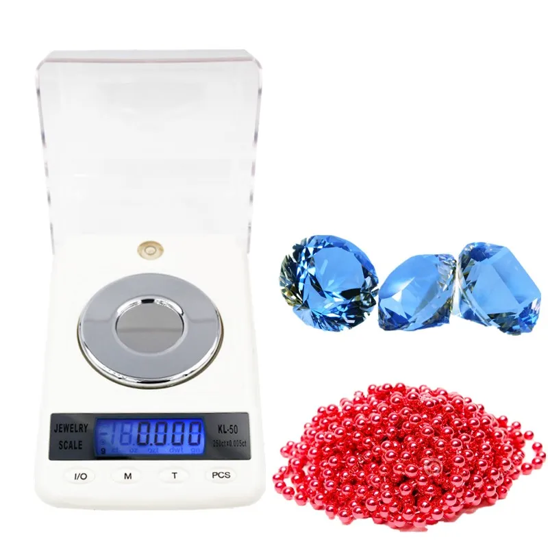 50g 0.001g Digital Scale for Jewelry Diamond Gem Carat  Electronic Weighing Balance Laboratory  30%OFF