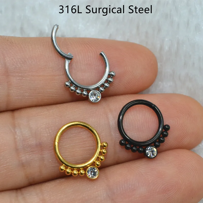 joias para o corpo piercing de esferas de aco cirurgico 316l pedrarias para orelha helix daith cartilagem tragus brinco de nariz anel septo com 10 pecas 01