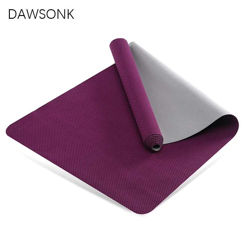 

Yoga Mat TPE Thin Foldable Soft Sweat-absorbing Non-slip Portable Pilates Travel Mat 183cm * 68cm * 0.2cm Meditation Cushion