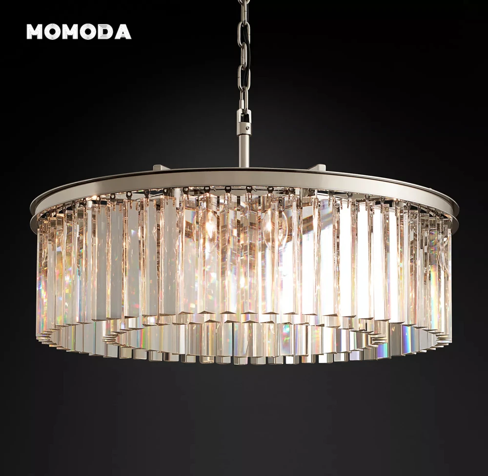 Modern Crystal Chandeliers LED 1920s Odeon Round Chandelier Decoration Living Room Bedroom Dining Room Hanging Lamps Lustre image 4