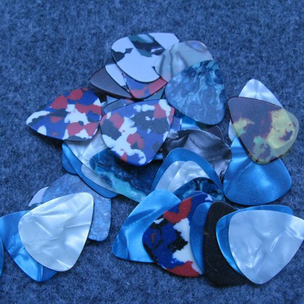 10Pcs Celluloid Plastic Guitar Picks Plectrums for Acoustic Electric Guitar Folk Guitar Pluckers Music Accessory