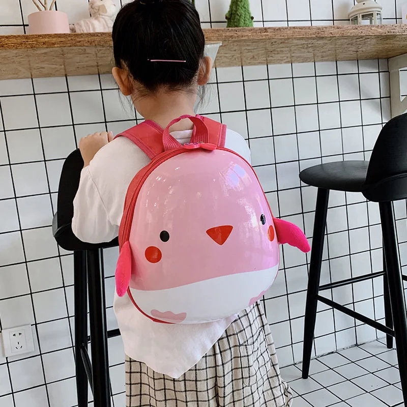 3D Kindergarten Children Cute Cartoon Elephant Backpack Boys Girls Shoulder Eggshell Bag