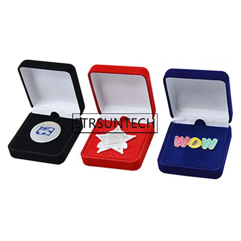 100pcs Jewelry Box Brooches/Badge/Commemorative Coins/Medal Storage Boxes Packaging Display Collective Holder Gift Boxes