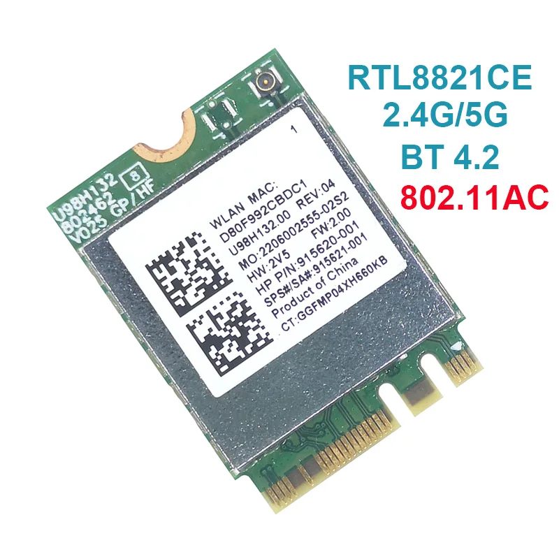 

original RTL8821CE 802.11AC wireless network card 433M + BT 4.2 Bluetooth 915621-001 915620-001