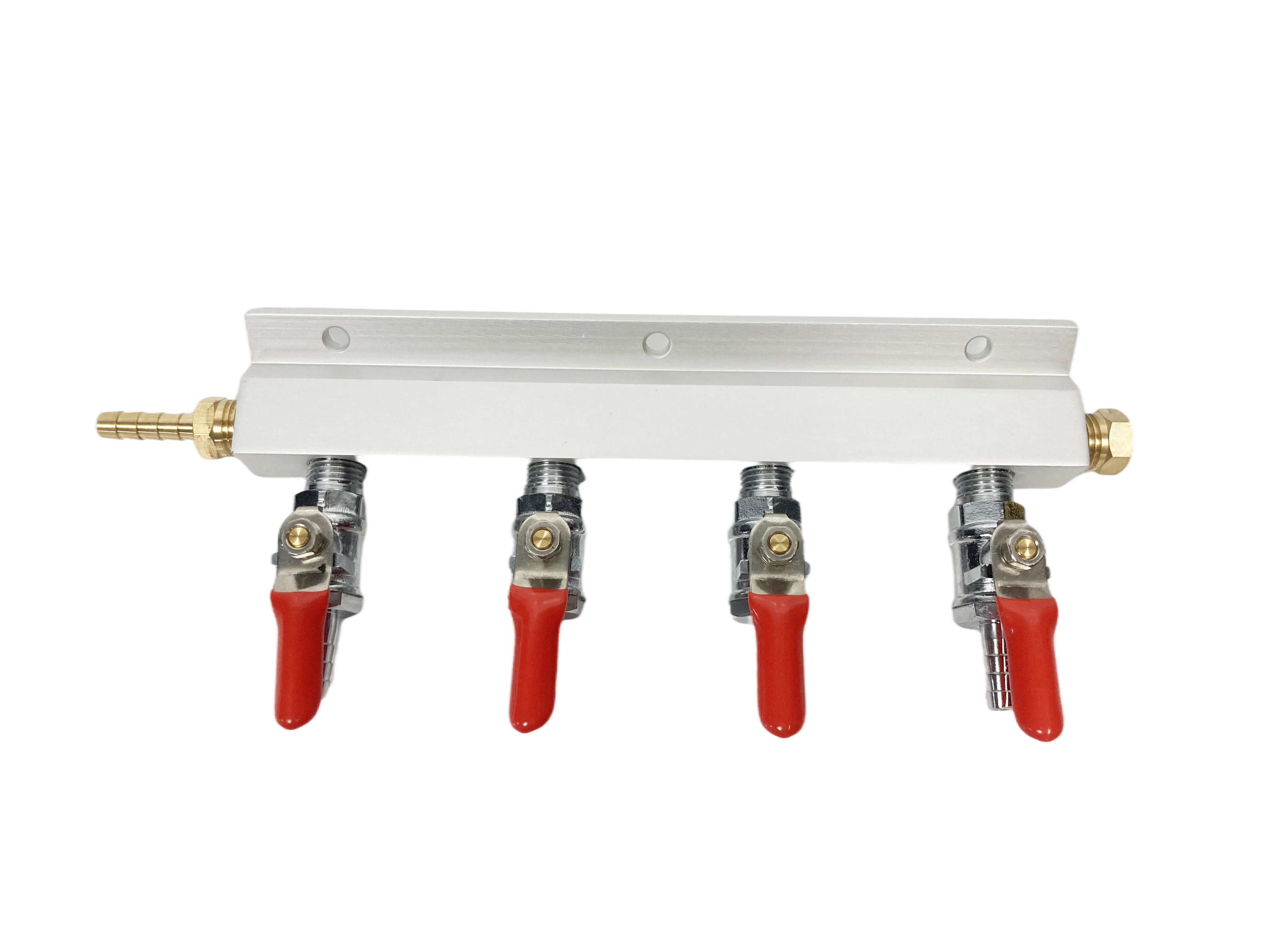 Kegland 4 Output / 4 Way 6MM BARB Gas Line Manifold Splitter with Check Valves