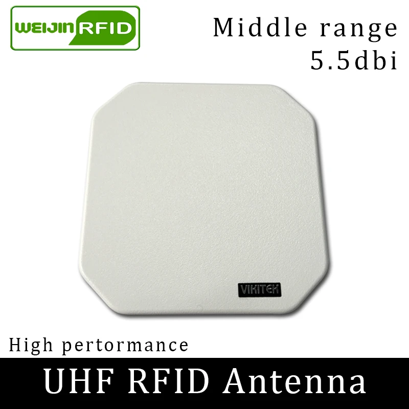 

RFID antenna UHF 915MHz VIKITEK circular polarization gain 5.5DBI middle distance used for zebra FX7500 FX9500 FX9600 reader