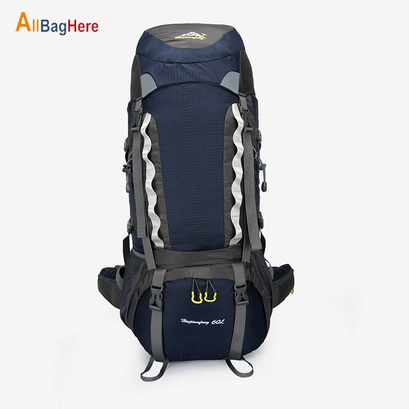 Outdoor 60L Tourist Backpack Hiking Travel Mountaineer Wear Resistant Backpacks Waterproof Nylon Trekking Camping Bags Men Women