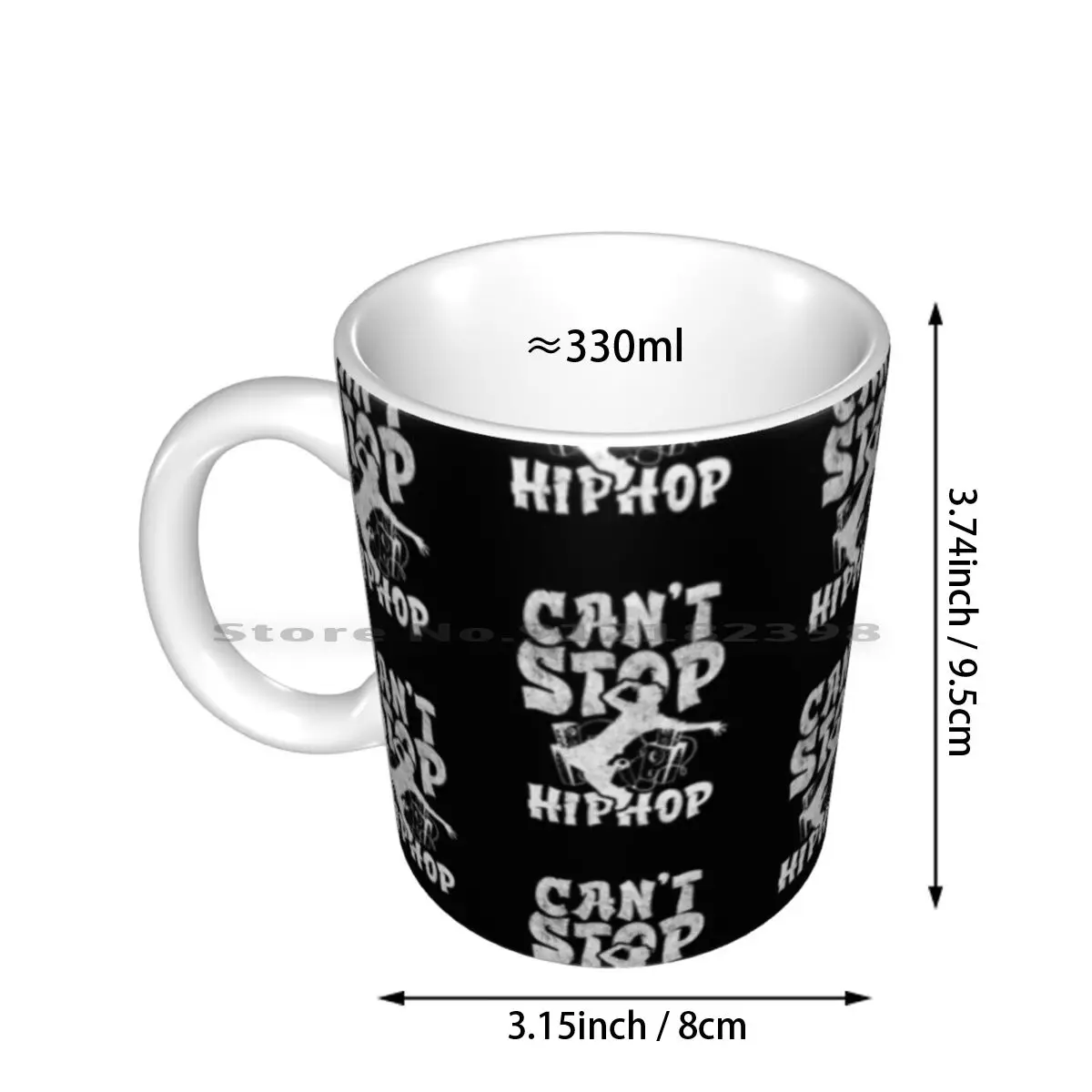 Can't Stop Hip Hop Ceramic Mugs Coffee Cups Milk Tea Mug Hip Hop Rap Hip Hop Lover I Love Hiphop Hip Hop Dance Hip Hop Music