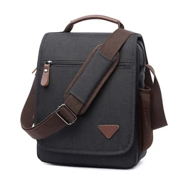 Bolso de un solo hombro sencillo de poliéster, multicapa, bolsillos, bolso para bolígrafo de moda, bolso para ipad con cremallera, bolso de mensajero para teléfono móvil