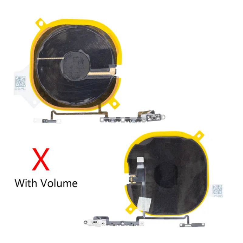 Wireless Charging Chip Coil For iPhone X XR XS XSMax Volume Button Flex with Wireless NFC Chip Flex Cable Replacement Parts