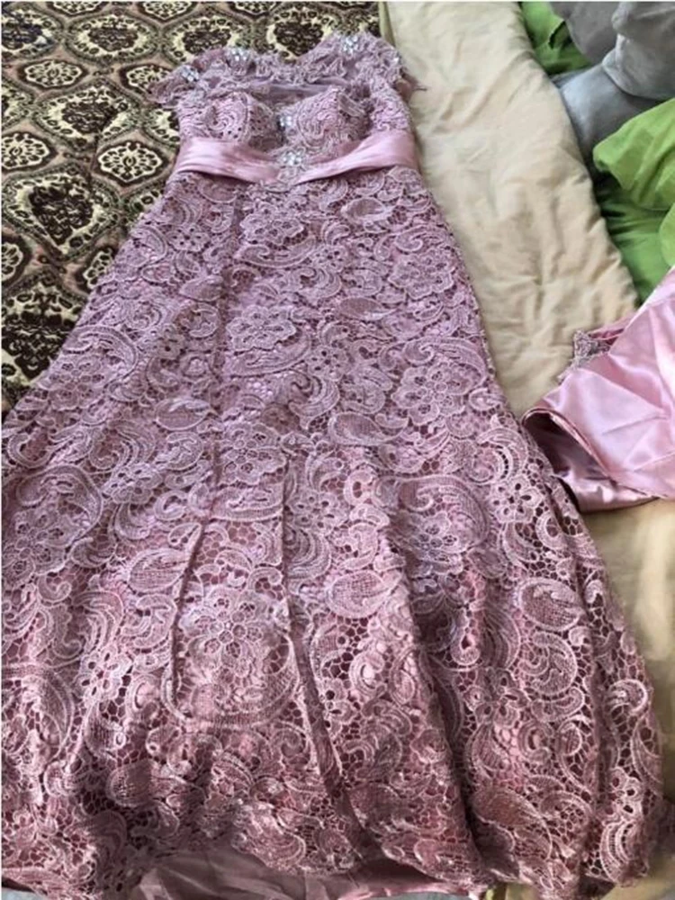 Vestidos de noiva curto mãe da noiva na altura do joelho renda manga longa sem costas mulheres fomal ocasião casamento cocktail vestidos de festa