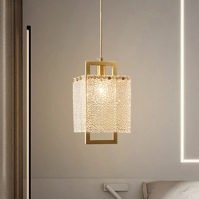 

Deyidn Modern Luxury Small Copper Chandelier Golden Hanging Lamp Creative Pendant Light Fixtures Bedside Living Dining Room New