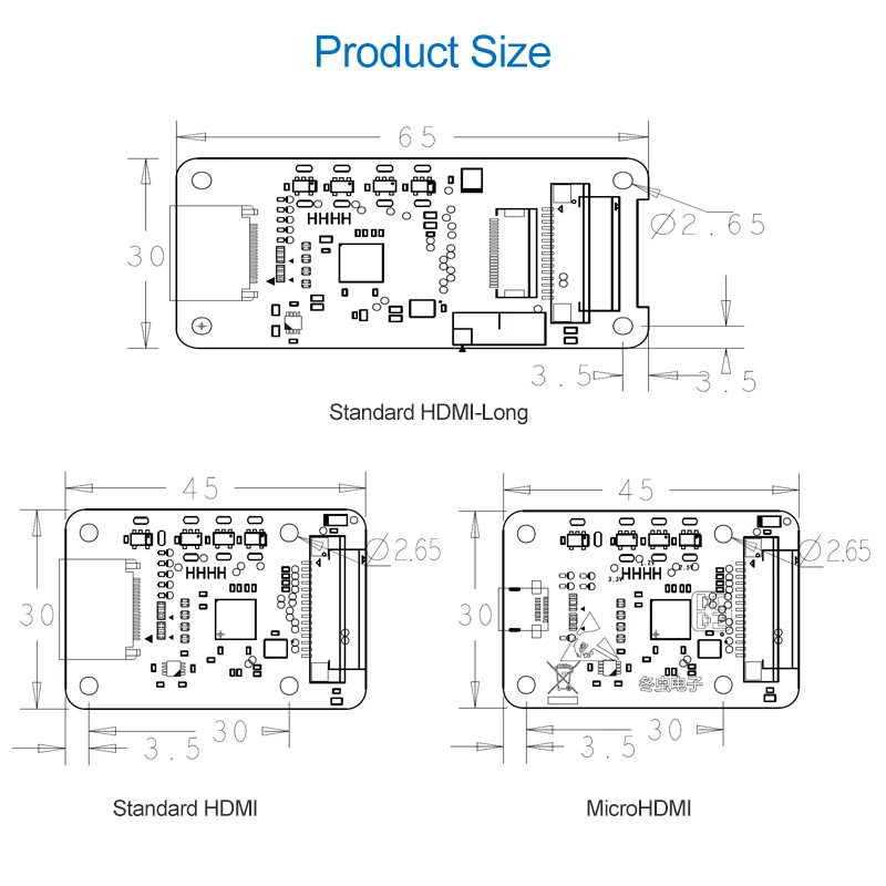 HDMI To CSI2 Raspberry Pi HDMI-compatible Adapter Board Standard HDMI MicroHDMI To CSI-2  4B 3B 3B+ Zero