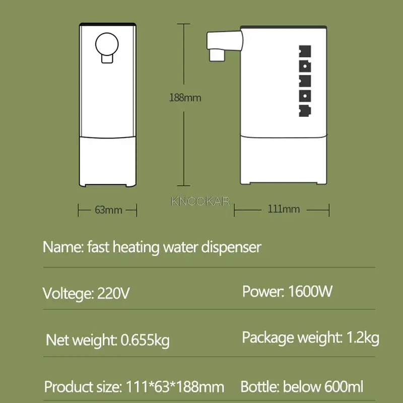 1600 واط سريع التدفئة موزع مياه المحمولة الكهربائية زجاجة ماء مضخة 3s لحظة موزع الحرارة دلو زجاجة موزعات 220 فولت