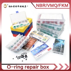 O Rings Rubber Silicone O Ring Seal NBR VMQ FKM Sealing Kit O-rings Nitrile Washer Rubber oring set Assortment Kit Set Box Ring