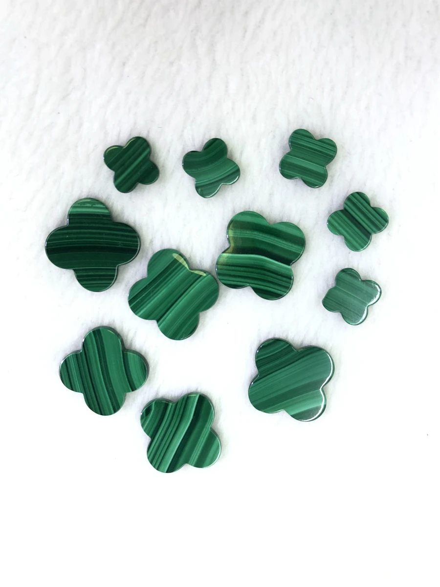 Sale 10pcs/pack 100% Natural Malachite 10mm 12mm 16mm 20mm  Flower Craved Cabochon,Stone Bead Cabochon Ring Face Jewelry