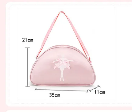 Kids Girls Princess Dance Messenger Bag Fashion Children One Shoulder Cross Dance Latin Ballet Gym Bags Pink Large Capacity