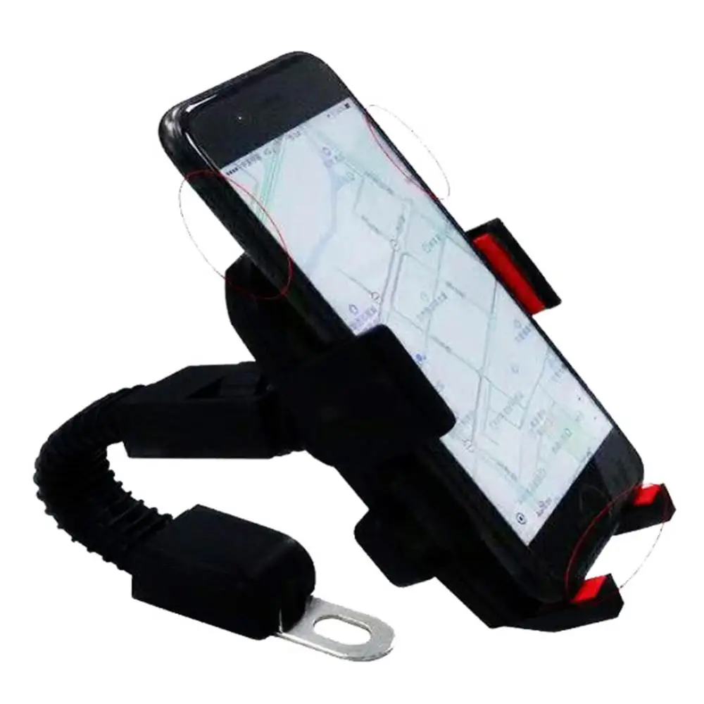 Support de téléphone pour rétroviseur de moto, support de téléphone pour scooter, rotation à 360 degrés, universel et résistant