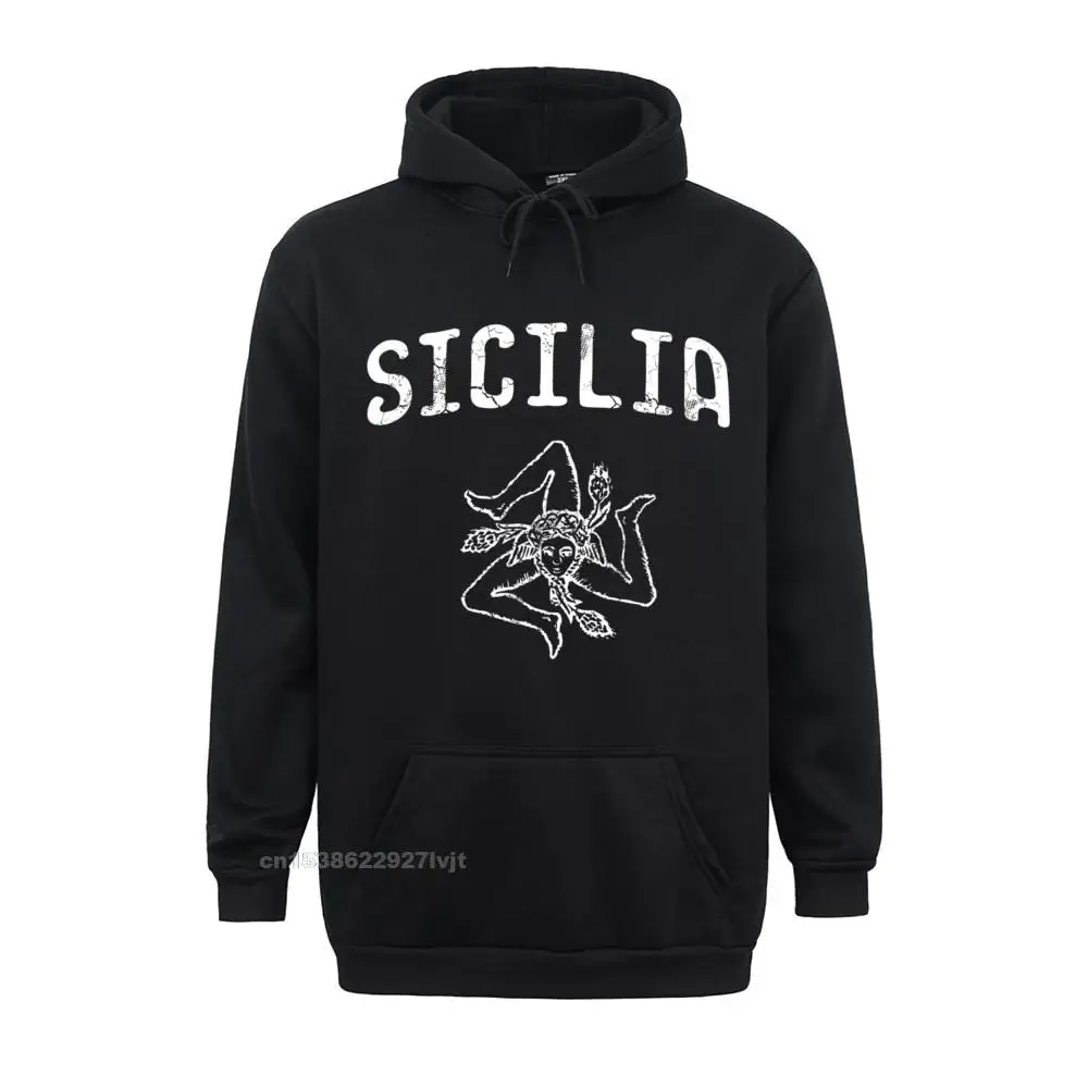 Sicilia Italy Sicily Sicilian Siciliano Italia Italian Long Sleeve Hoodie Comfortable Tops Hoodie Cotton Men\'s Hoodies