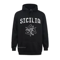 Sicilia Italy Sicily Sicilian Siciliano Italia Italian Long Sleeve Hoodie Comfortable Tops Hoodie Cotton Men's Hoodies