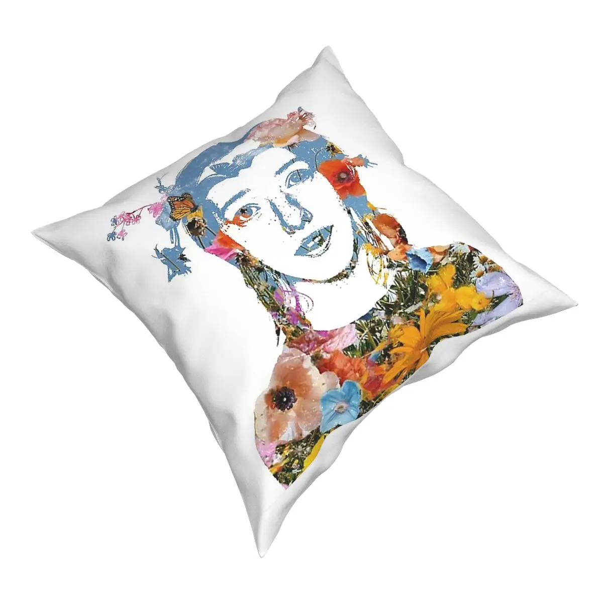 Anne With An E Flower Pillow Case Home Decorative Cushion Cover Throw Pillow for Home Polyester Double-sided Printing Printed