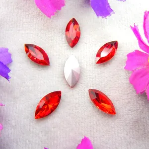 Glaskristall 8 Größen Farben Navette Pferd Marmor Eye Rhein Cola Kristalle Handwerk DIY 6 Hauptverkäufe Canele für Pferd - №1