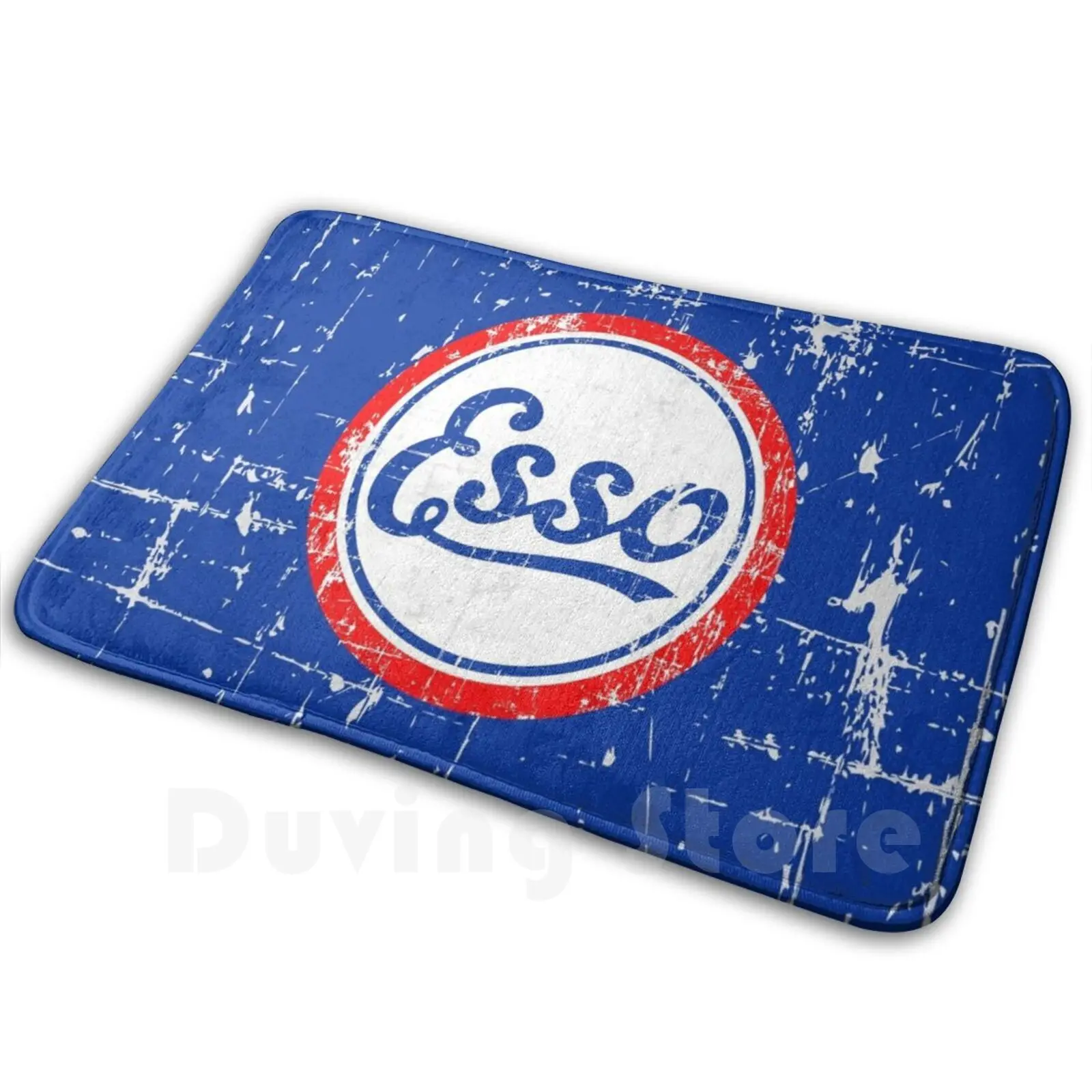 Esso Vintage Scratch Carpet Mat Rug Cushion Soft Texas Tea Motor Oil Texaco Esso Gas Memorabilia American Vintage