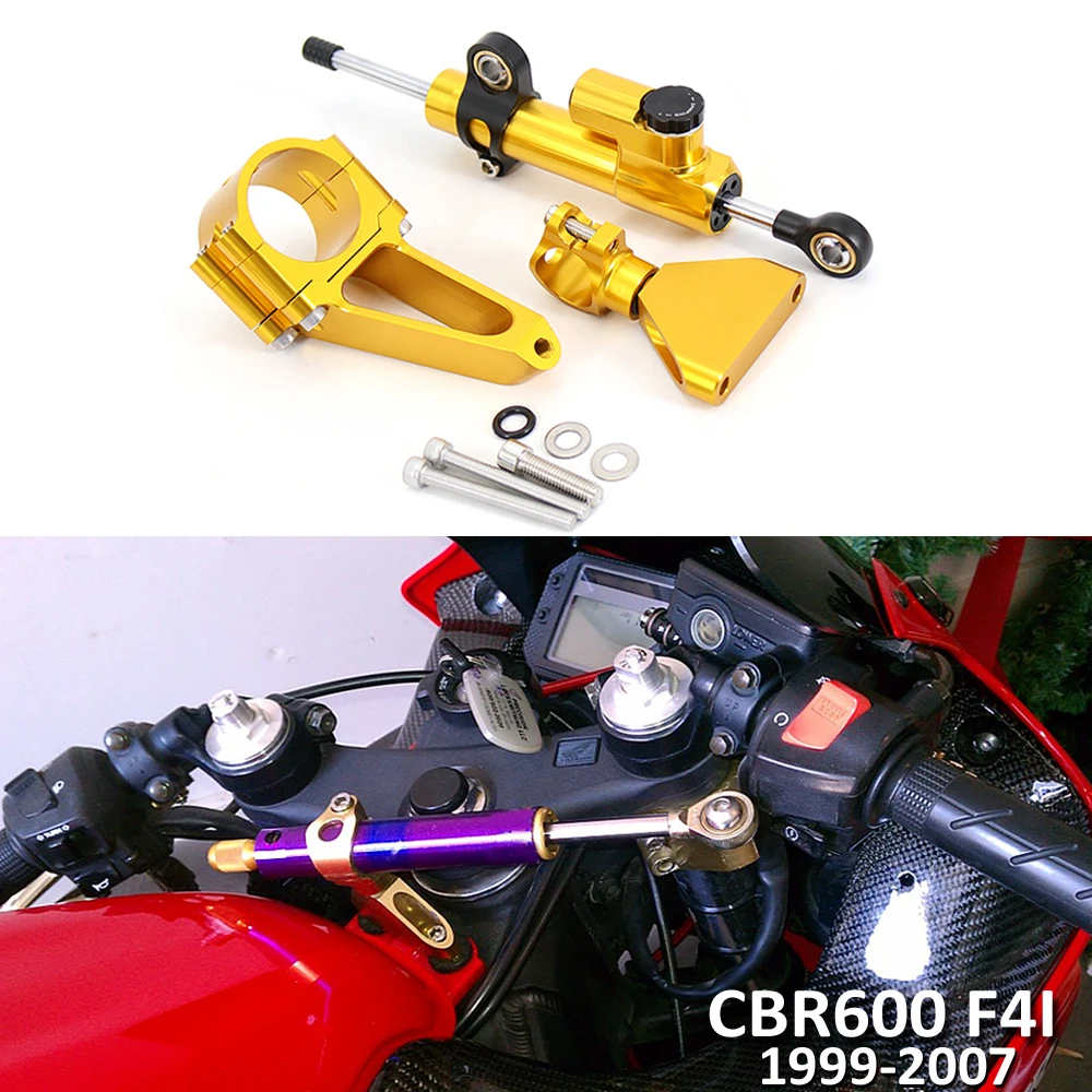 Untuk HONDA CBR600 Motor Kemudi Peredam Stabilizer Bracket Mount Kit Dukungan F4i CBR 600 1999-2007