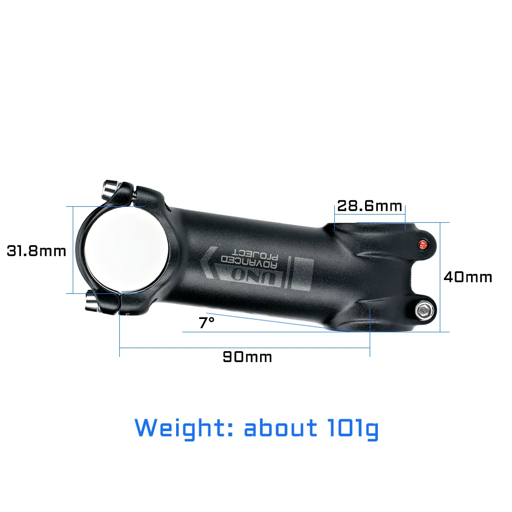 UNO Ultraleicht Bike Stem 7 Grad 31,8mm Kalloy König Stammt AL7050 60 70 80 90 100 110 120 130mm MTB Road Fahrrad Lenker Vorbau