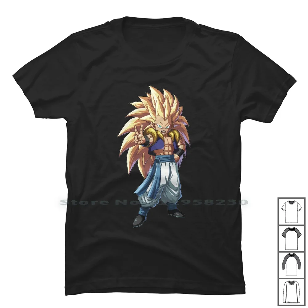 Z ( Dbz ) Gotenk ( Low Poly Abstract ) Fanart ( Zoomout Effect ) T Shirt 100% Cotton Abstract Dragon Effect Ball Zoo Act Ten