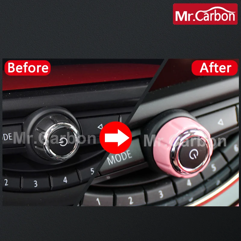 Car Radio Knob Decorative Ring Protective Cover For BMW MINI ONE Cooper S F54 F55 F56 F57 F60 Interior Modification Accessories