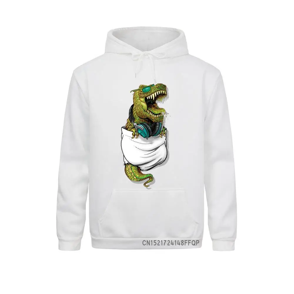 

Novelty 3D Dinosaur Pocket Print New Winter Cool Men Hoodie Brand Fashion White Sweatshirt Funny Pocket Sportswear