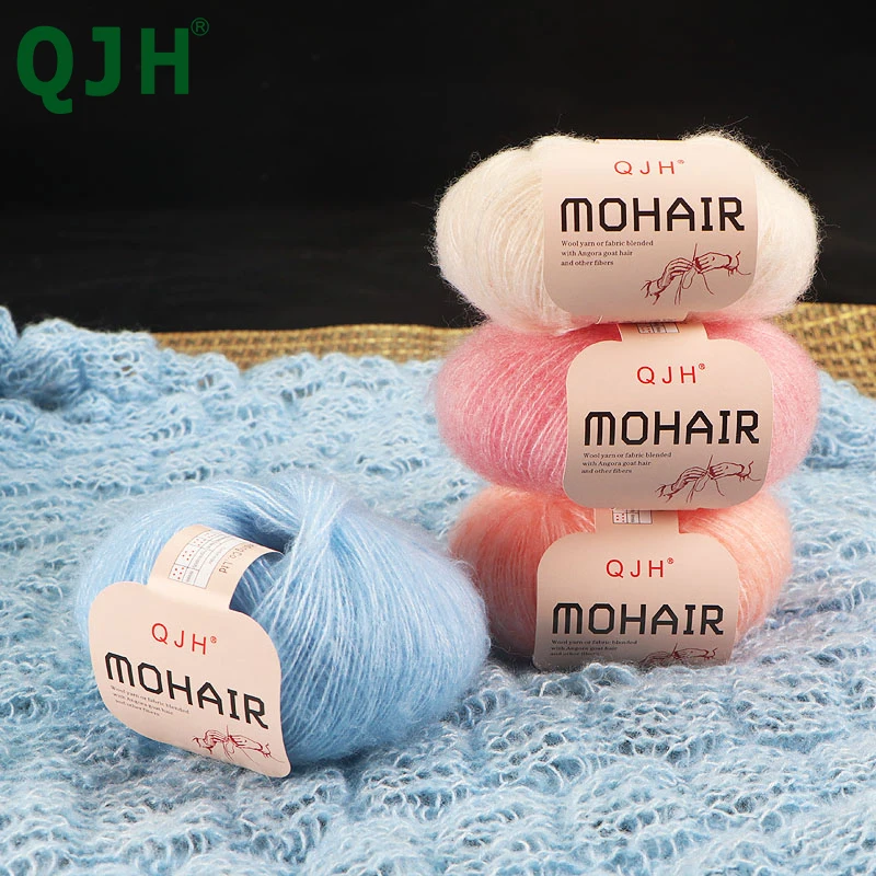 500g/Lot Set Of Mohair Wool Yarn QJH Brand High-Quality Handmade Knitting Yarn Cardigan Scarf Wool Shawl Sweater Baby Wool Yarn