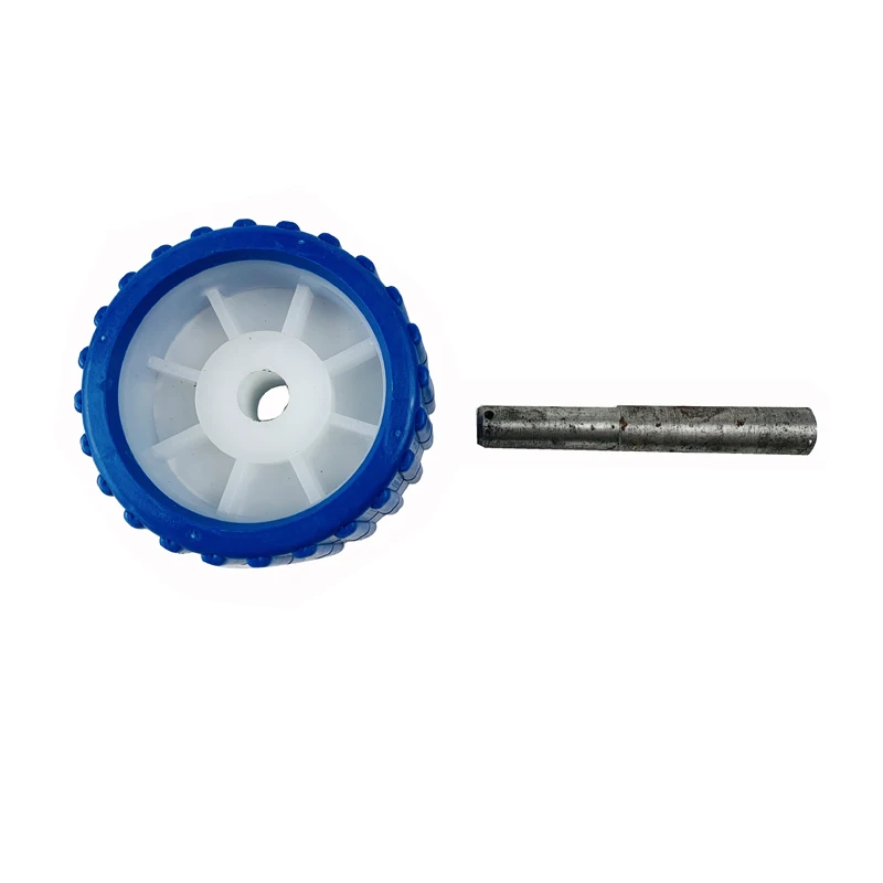 EgoTrailer BOOT TRAILER WOBBLE ROLLERS. kits 5" BLAUW GERIBDE 18 mm boring. Zachte wiebelroller