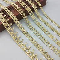 zsbszc 16 Yards Neue Goldspitze, neueste hochwertige Spitze, Cheongsam-Kleidung, Saum, Vorhang, Spitzenstoff, DIY-Zubehör JB122 JB127 – Detail 1