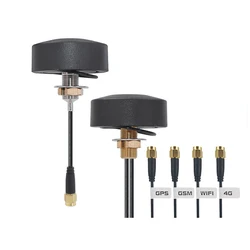 Dual Frequency Combination Antenna Active Beidou GPS 2.4G 4G WIFI Bluetooth GSM Cabinet Outdoor Waterproof SMA Male 3m Cable