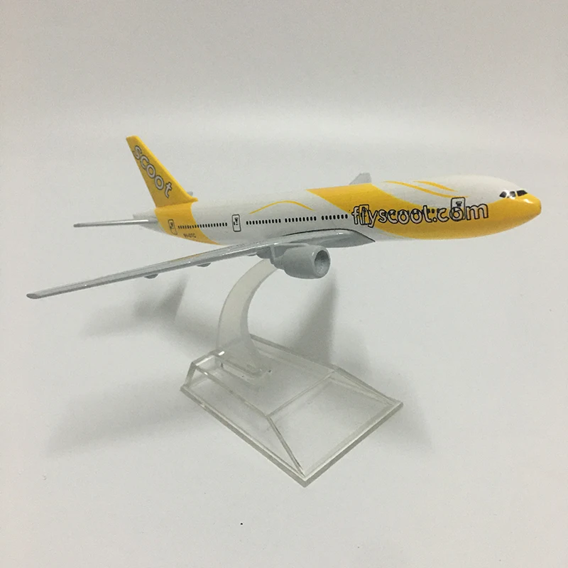 JASON TUTU 16cm Singapore Scoot flyscoot Boeing b777 B747 Airbus A380 Airplane Model Aircraft Model Diecast Metal planes 1:400