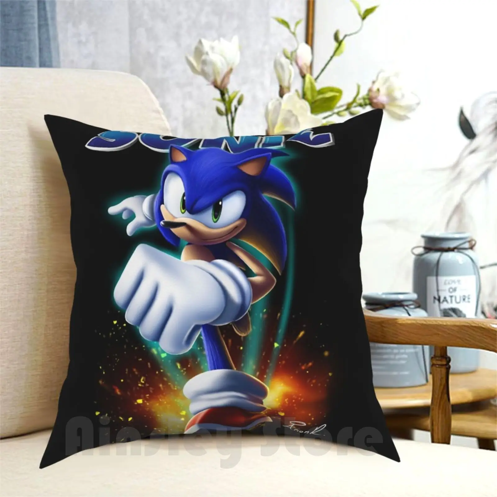 Fastest Thing Alive! Pillow Case Printed Home Soft Throw Pillow Video Games Gaming Cartoon Anime Superhero Action