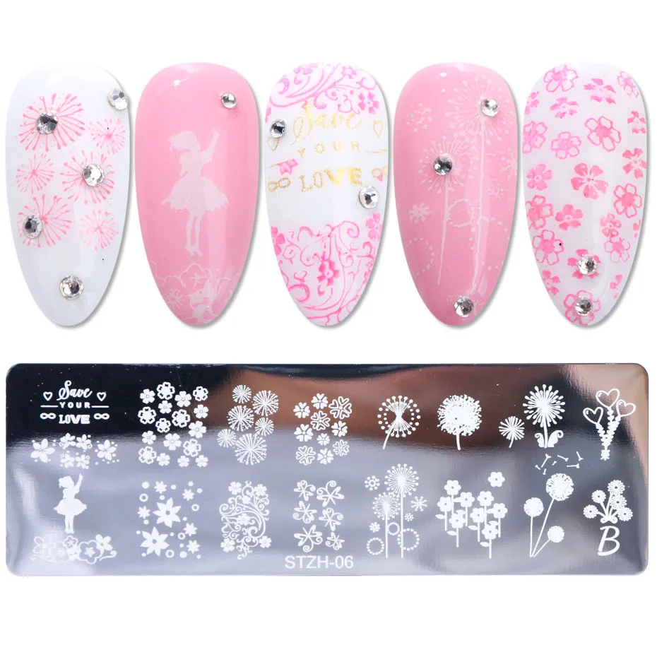 Pinkiou Nail Sponge with Stamp Nail Jelly Stamper Silicone Nail Stamper,Silicone Nail Sponge for Diffused Nails French Manicure