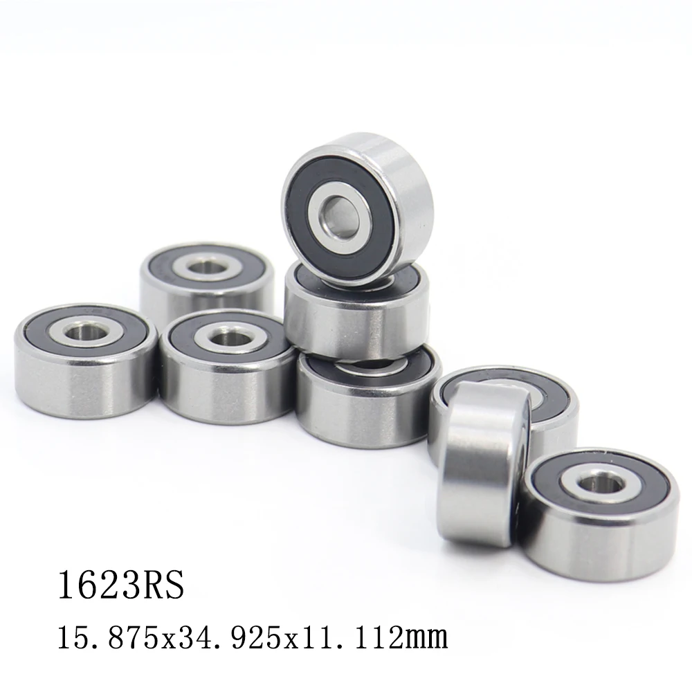 

1623 2RS ABEC-1 (10PCS) 5/8"x1 3/8"x7/16" inch Shielded Ball Bearings 1623RS