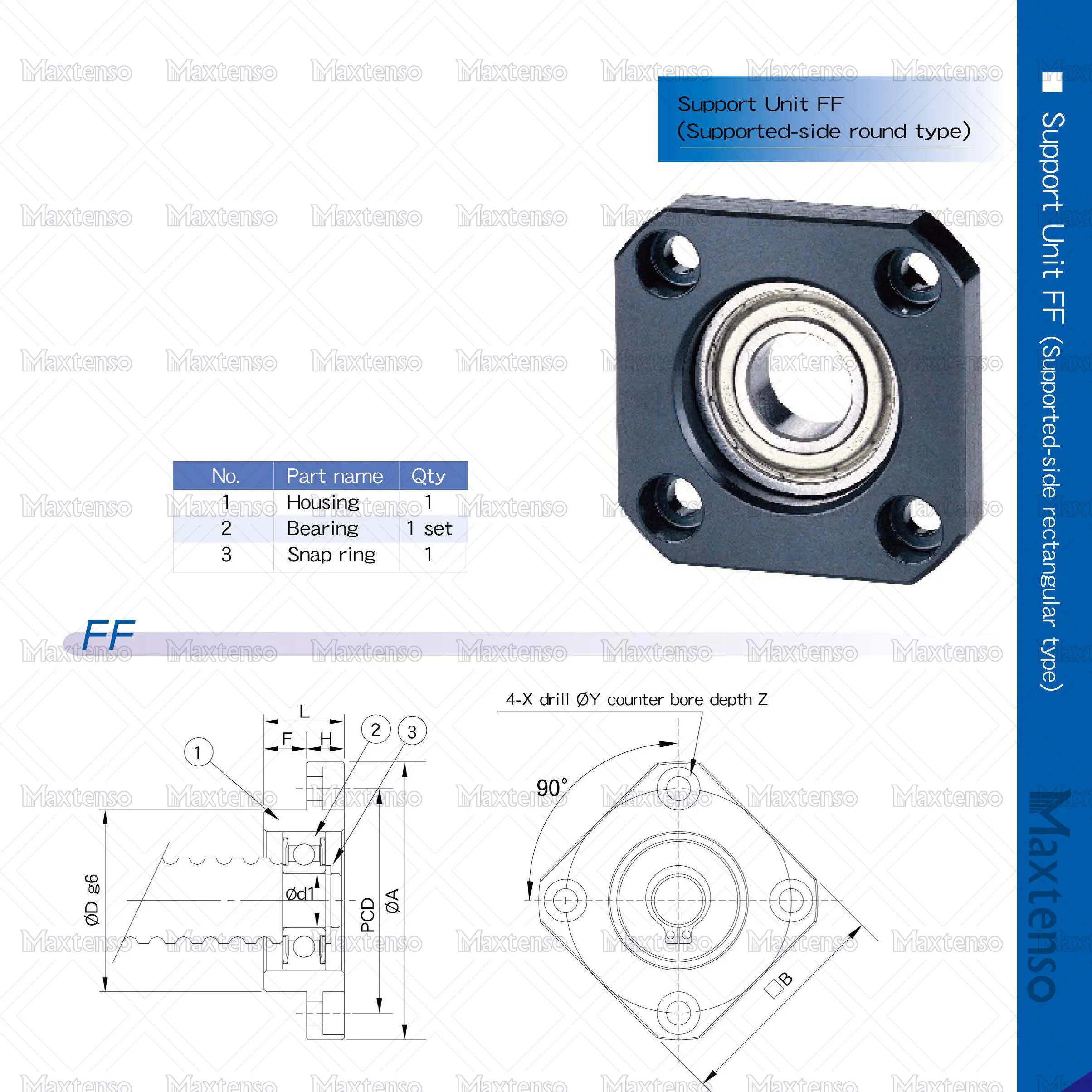 Imagem -03 - Syk Conjunto de Unidade de Suporte Fkff Fk06 Ff06 Profissional Lado Fixo c3 para Parafuso Esférico Sfu Peças Cnc Premium de Alta Precisão Taiwan Mto