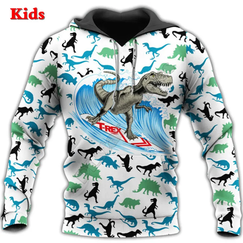 

Love Dinosaur Hoodies 3D Printed Kids Sweatshirt Child Long Sleeve Boy For Girl Funny Animal Pullover Drop Shipping Style-3