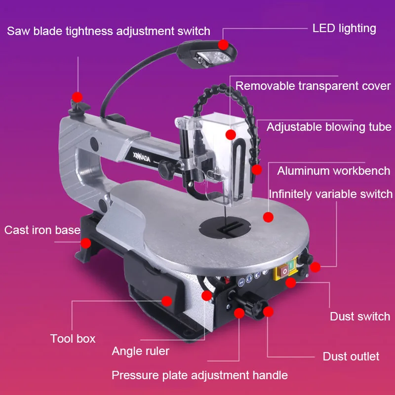

Desktop electric woodworking wire saw household multifunctional wood cutting machine etched saw wire saw engraving saw