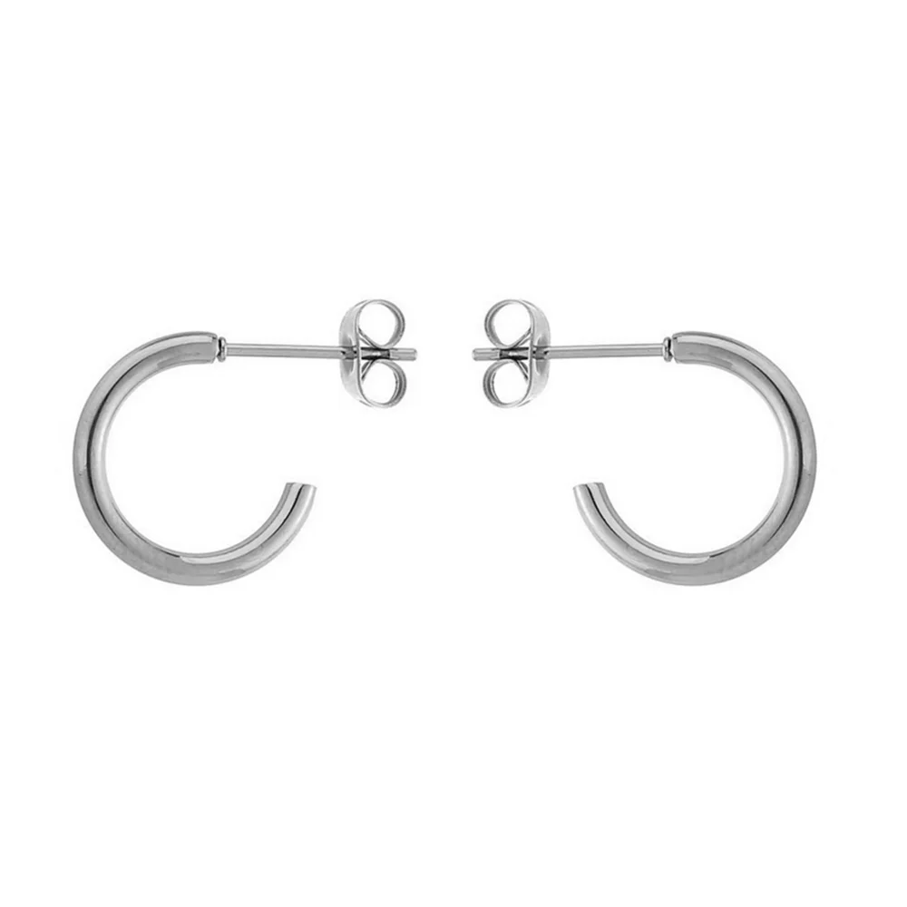 Modische Halbkreisförmige Ohrringe aus Edelstahl, Einfacher C-förmiger Schmuck mit Eleganter Ausstrahlung, Vielseitig Kombinierbar für Damen – Detail 4