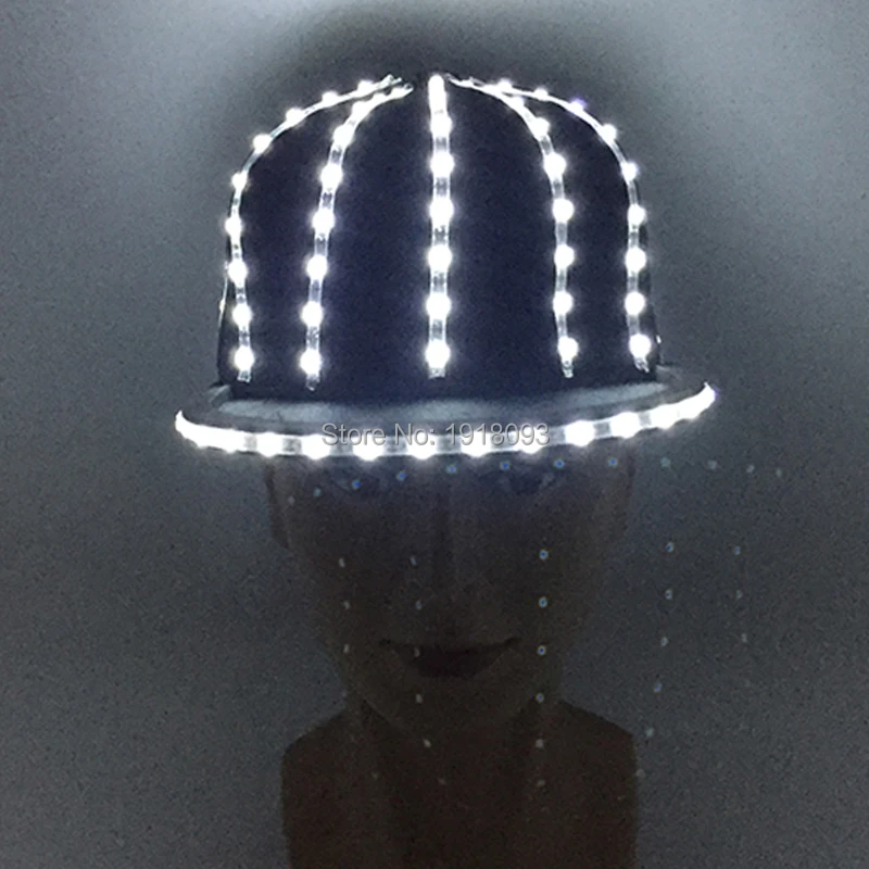 New LED Hip Hop Cap 6 Lighting Colors Available Dance Party Glowing Cap Adjustable Fashion Cool Party Cap Adult Hat