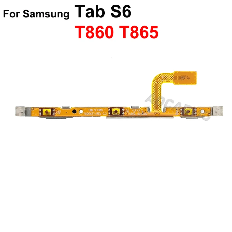 Aocarmo 1Pcs Power On/Off Volume Up/Down Button Flex Cable For Samsung Galaxy Tab S6 T860 T865 Replacement Parts