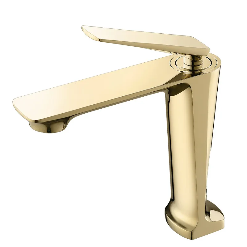 

Bathroom Basin Faucets Solid Brass Sink Mixer Tap Hot & Cold Single Handle Lavatory Crane Water Tap Black/Rose Gold/Chrome