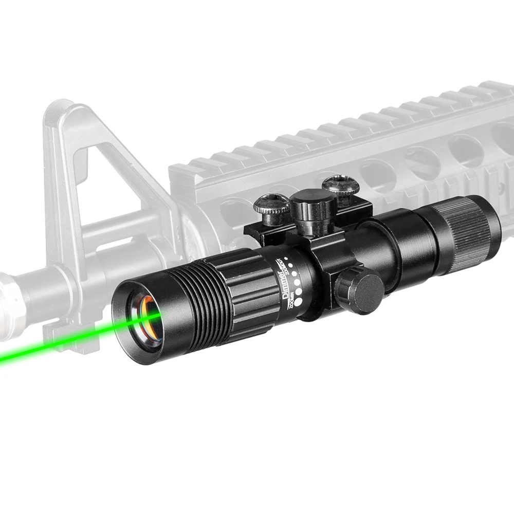 Tactical 5mw Green Laser Sight Adjustable Green Laser Designator Hunting Laser Sight With 21mm Rail Laser Power