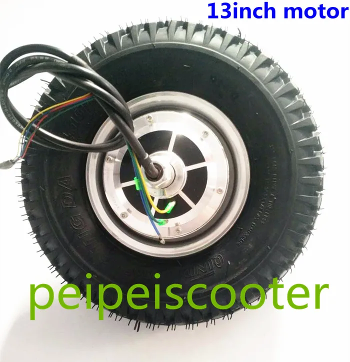 13inch 13 inch with vacuum tire double shafts dc hub wheel motor BLDC brushless gearless motor phub-170t